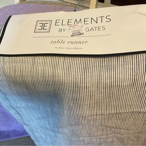 Pinstripe table runner. New